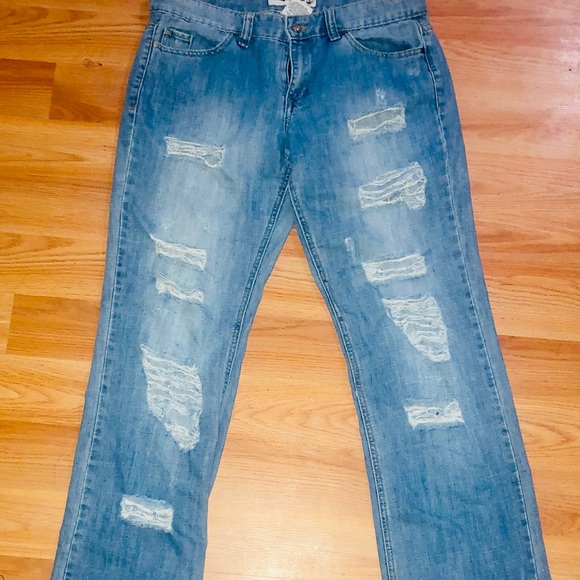 Handmade distressed Jeans - Picture 1 of 2